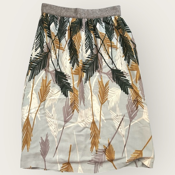 Anthropologie Edme & Esyllte Flurried Plumes Button‎ Skirt Tweed Waist Size 4 - Picture 4 of 7